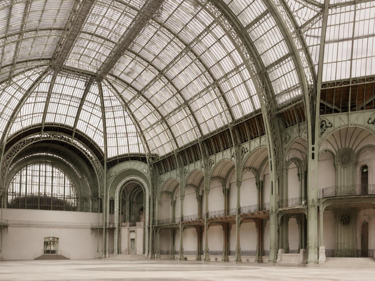 The glass nave of the Grand Palais in Paris